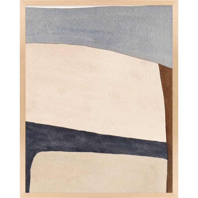 «Divided By Blue 1» par Julia Balfour - Art mural encadré, Impression encadrée, H 30 po x l 24 po, Brun