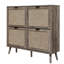 Range-chaussures 4 portes, armoire de rangement pour chaussures moderne autoportante, pour vestibule