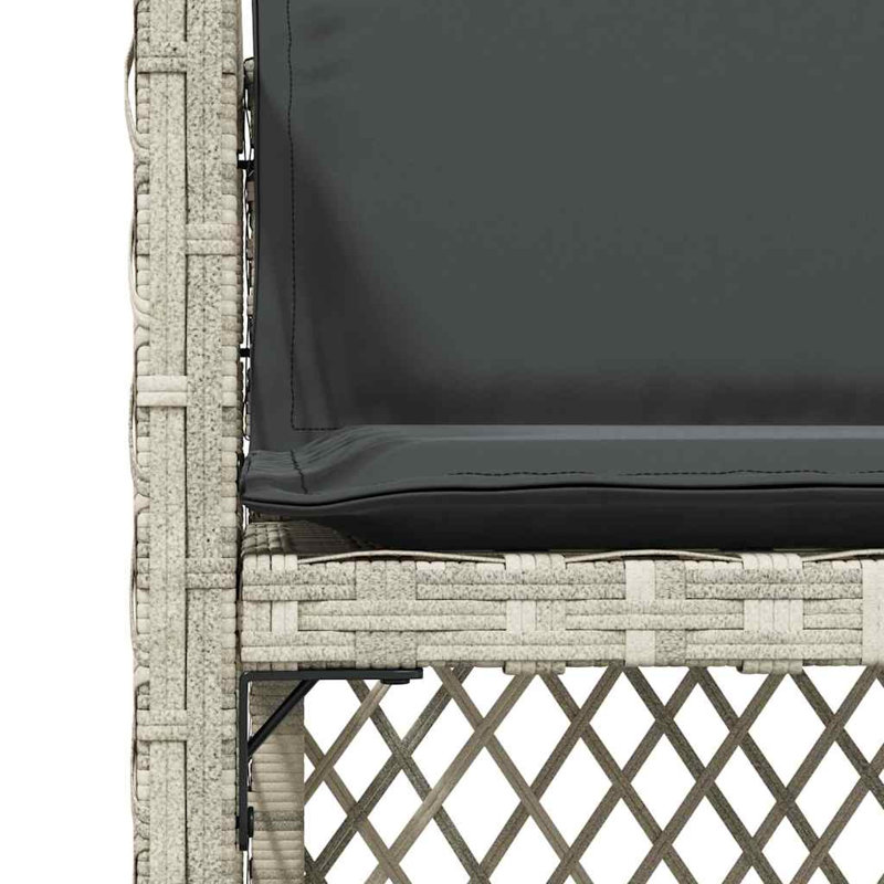 Outdoor Patio Dining Armchair with Cushion, Grey, Grey