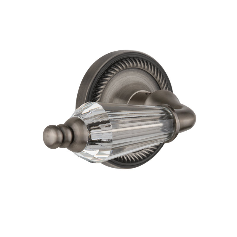 Rope Rosette Single Dummy with Parlour Lever, Antique Pewter
