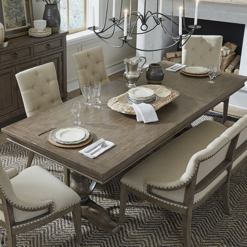 Aisja Trestle Dining Table Set