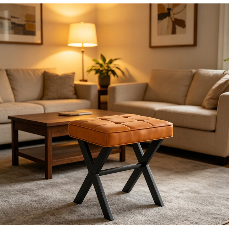 Petit tabouret de coiffeuse, Brun whisky