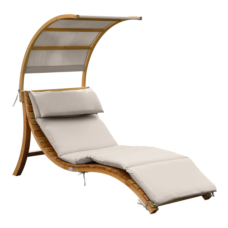 473.71cm Long Single Chaise with Cushions, Beige