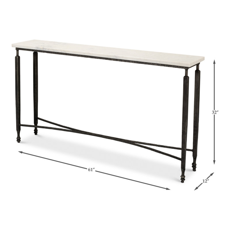 Mykos 61'' W Marble Console Table