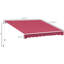 Auvent de patio de 13 pi x 8 pi, pare-soleil rétractable à fonctionnement manuel et tissu hydrofuge, structure en aluminium pour terrasse, balcon, cour, abri à abat-jour rouge rosé