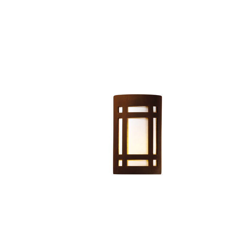 Plafonnier encastré d’extérieur Abtal, Incandescent, Vraie rouille, H 9,5 po x l 5,75 po x P 4,5 po