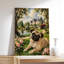 Toile, art mural, carlin, château français, impression d'art sur affiche rétro, décoration intérieure-1201008021