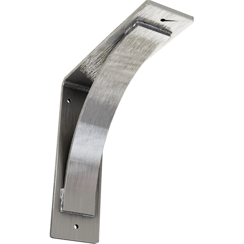 3"W x 24"D x 24"H Morris Steel Bracket, Unfinished, Unfinished Steel, 24" H x 3" W x 24" D
