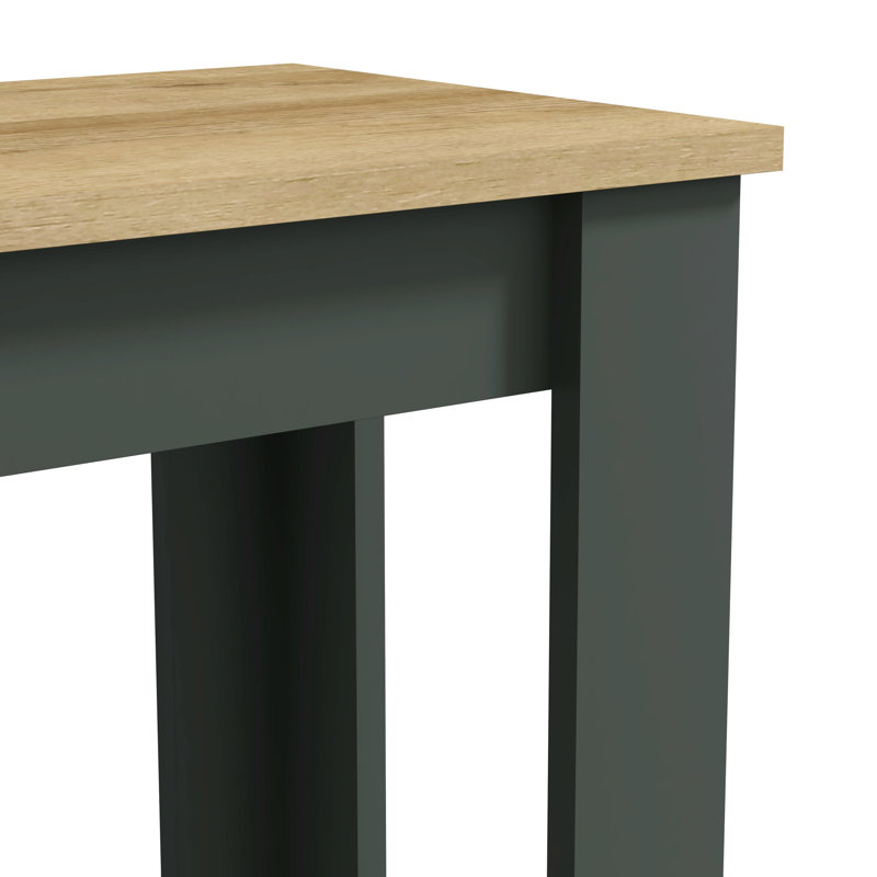 Weddel Basilico End Table with Storage, Kale Green/Reviera Eichi