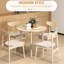 Table de salle à manger pliante de 35 po pour les petits espaces, pieds en bois massif, couleur chêne, différentes occasions en chêne, s'utilise dans les espaces