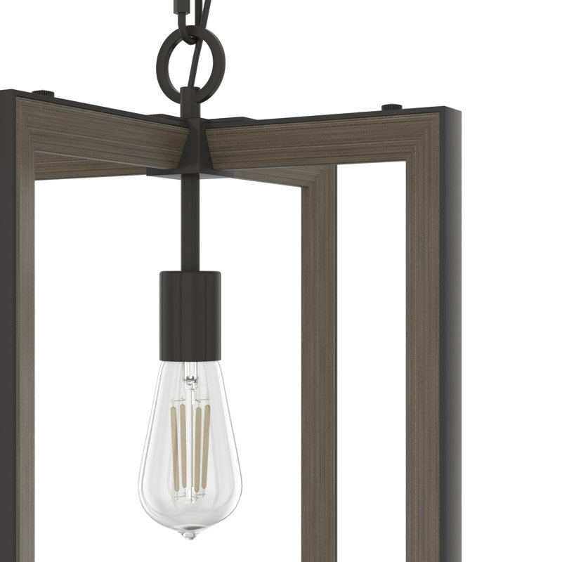 Woodburn 1 - Light Single Geometric Pendant, Noble Bronze
