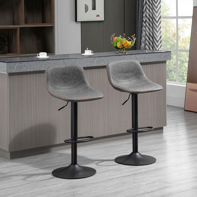 Tabouret pivotant à hauteur réglable, Gris