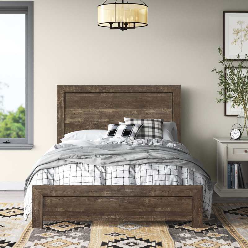 Claudette Low Profile Standard Queen Bed, Queen, Brown