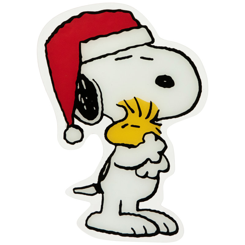 Décoration de fenêtre de Noël 7 "Peanuts Snoopy Hugs
