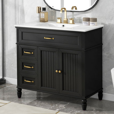 Winifred 36'' Single Bathroom Vanity With Ceramic Top