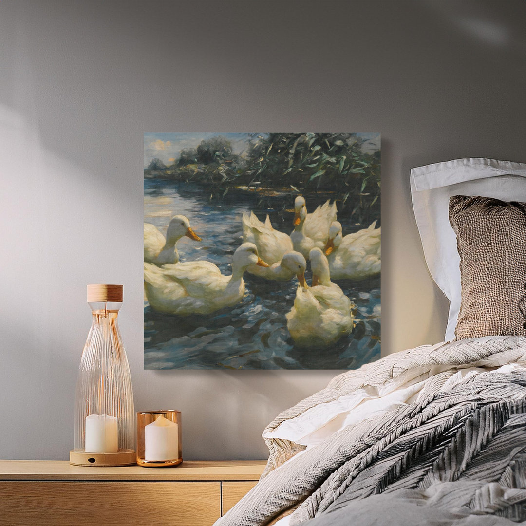 Duck Lofgren Print, Gallery Wrapped Canvas, Duck Painting, Ready to Hang, Archival Quality, Modern Farmhouse Decor, Statement Piece
