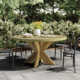 Morones Round Outdoor Dining Table in Solid Reclaimed Teak