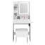 Ensemble de coiffeuse avec tabouret Herdon -1928634038