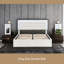 Grand lit plateforme tapissier capitonné-983982320