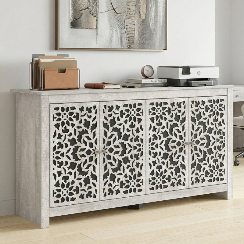 Culbreath Arrastia 4 Door Wide Sideboard, Dusty Grey Oak