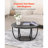 Coffee Table, Modern Round Coffee Table, 2 Tiers Wooden Circle Center Desk with Open Storage, Minimalist Sturdy Metal Frame Accent End Desk for Living Room, Office, Easy Assembly, Grey-1025427858