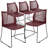 Oliverson Plastic Stacking Lobby Chairs with Honeycomb Backs-485854537-409419449-447234825