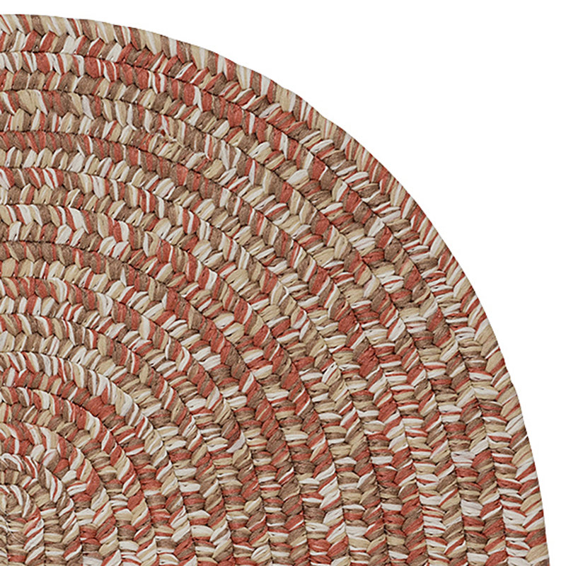 Tapis réversible intérieur / extérieur Freels - terre cuite, Ovale 4 pi x 6 pi