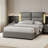 PU Leather Hydraulic Platform Bed with Lift Up Storage and Sensor LED Lights-2117719383