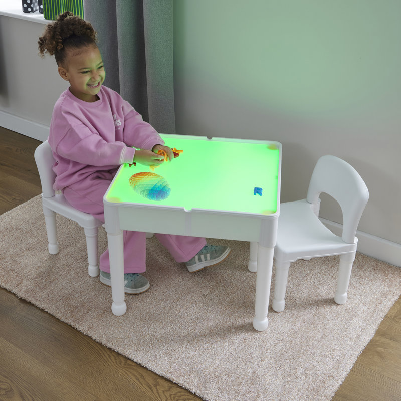 Kids Light Table and Two Chairs Set