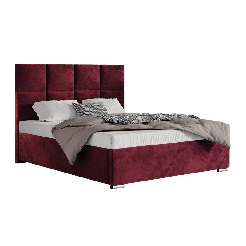 Adilyne Upholstered Ottoman Storage Bed, 160 x 200cm, Chestnut Brown