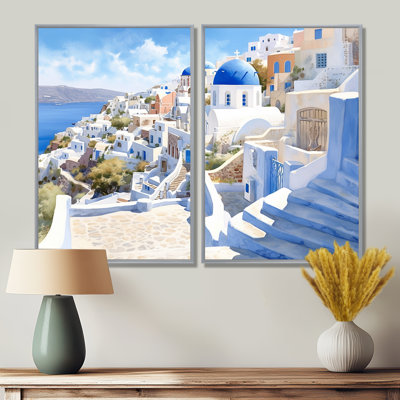 Greek Santorini Odyssey II - Large Greece Wall Decor