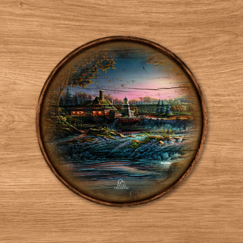 Gardien de la conservation, panneau mural rond en bois de 53 cm (21 po)