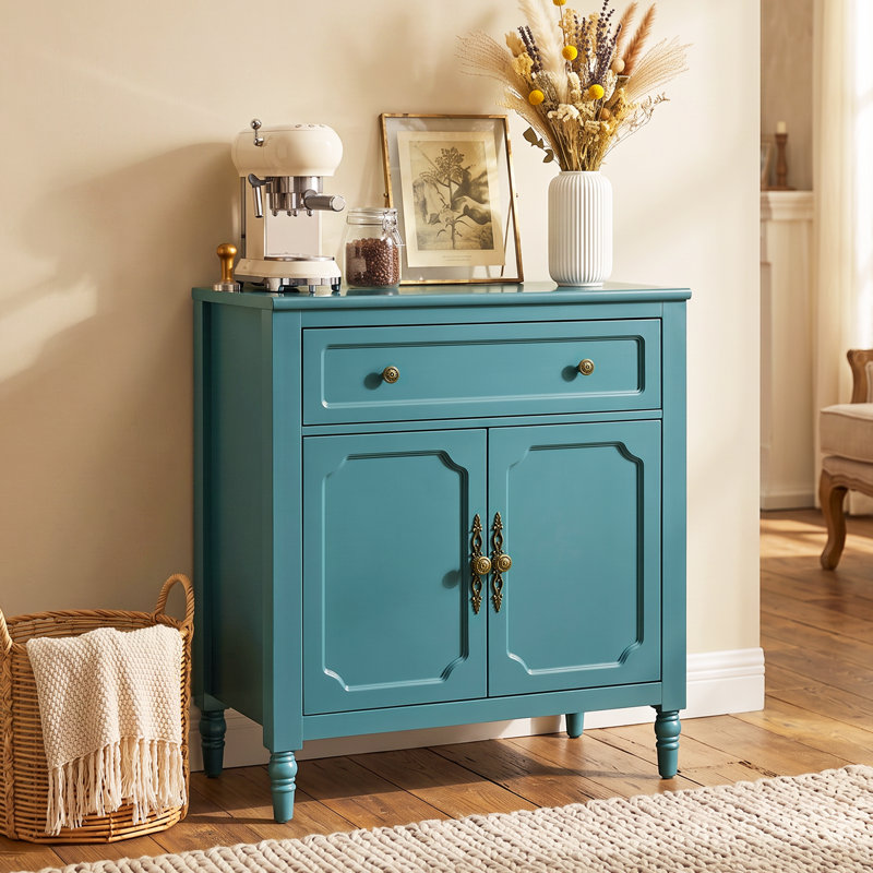Buffet 33 "avec portes et tiroirs, Turquoise Blue