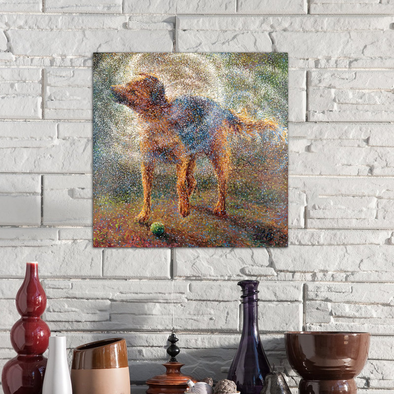 "Shakin" par Iris Scott, reproduction d’art sur toile tendue, H 26 po x l 26 po x P 1,5 po, Pas de tapis, Toile tendue