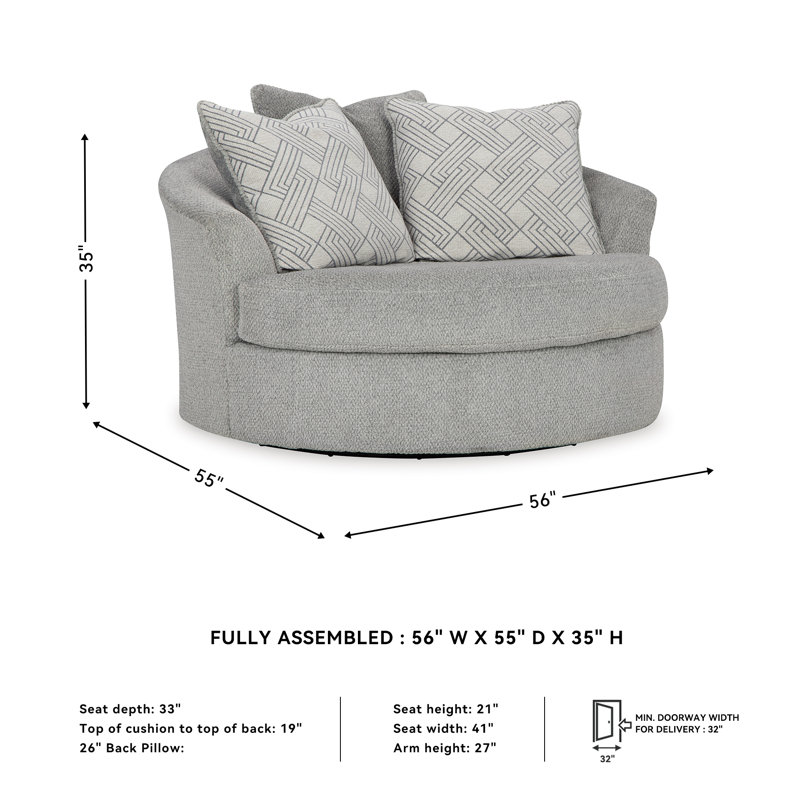 Soma Upholstered Swivel Accent Chair