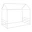 Structure de lit en métal de style Montessori, lit en forme de maison avec garde-corps pour enfants et tout-petits, assemblage facile, sans lattes