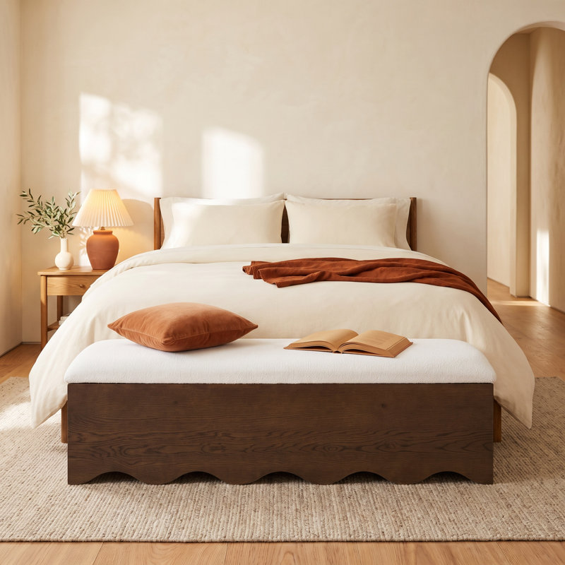 Charli Roseandrea Storage Bench, Walnut