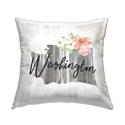 Coussin décoratif à motif floral de Washington State par Cindy Jacobs