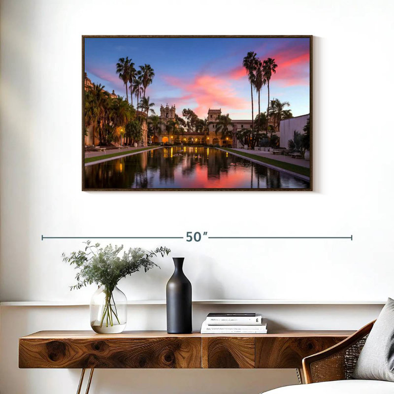 Casa De Balboa, 37 po x 25 po, Cadre flottant noyer