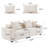 Makassar 89.37'' Sofa with Square Armrests-233956625