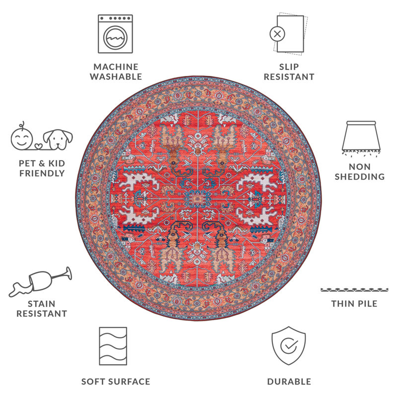 Tapis oriental performance Danna Tucson, Rond 6 pi
