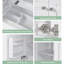 Meuble-lavabo blanc rétro sans assemblage requis