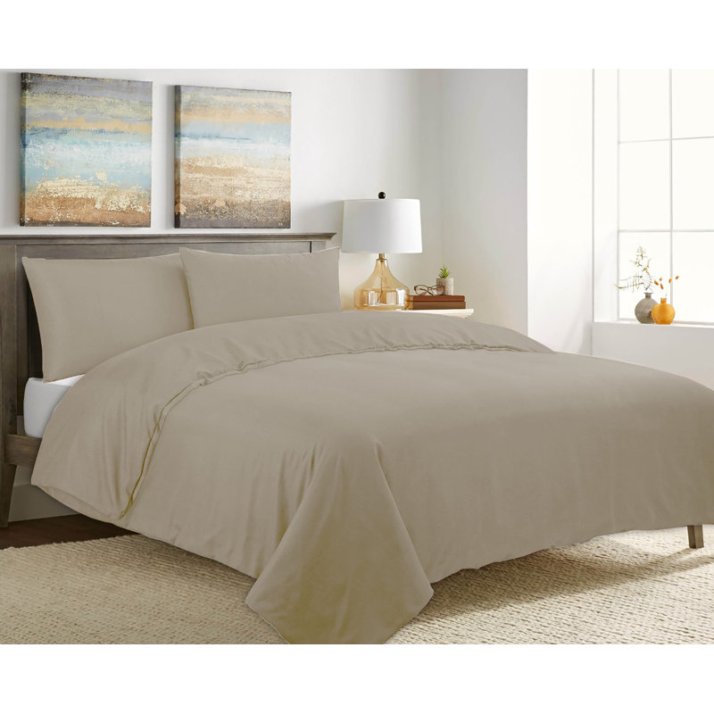 Ensemble de housse de couette , Housse de couette pour grand lit et 2 taies décor, Sel rose