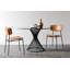 Vortex Round Table with Glass Top and Central Metal Base-34834498