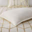 Literie géométrique double / grand - imprimé doré sur, 2 taies décoratives, coussins décoratifs, imprimé super doux lavable à la machine, sans javellisant-116011760-116011761