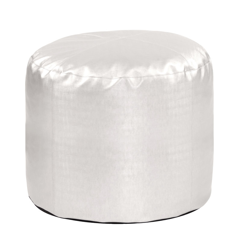 Pouf carré en similicuir 22 po, Similicuir mercure
