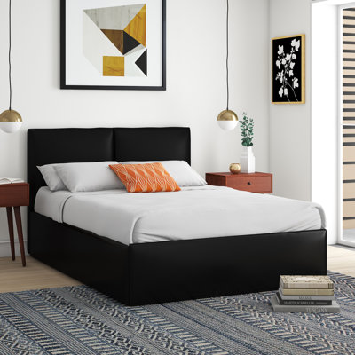 Hampig Upholstered Faux Leather Bed
