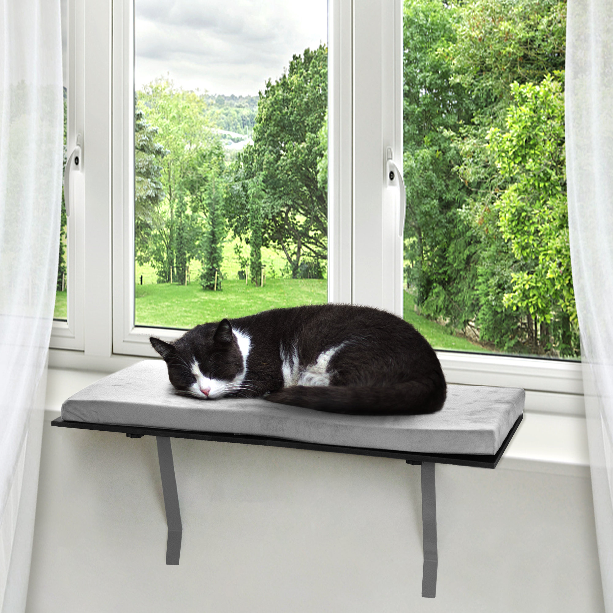 Tucker Murphy Pet™ Ozbourn Cat Window Perch Mounted Sunny Seat