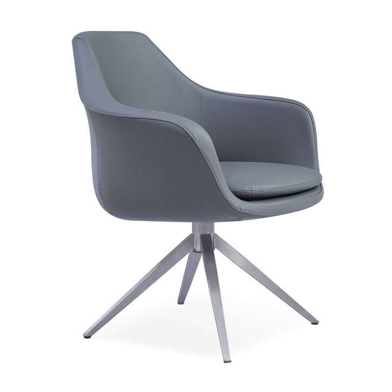 Chaise de réception Albarado, gris, Acier inoxydable
