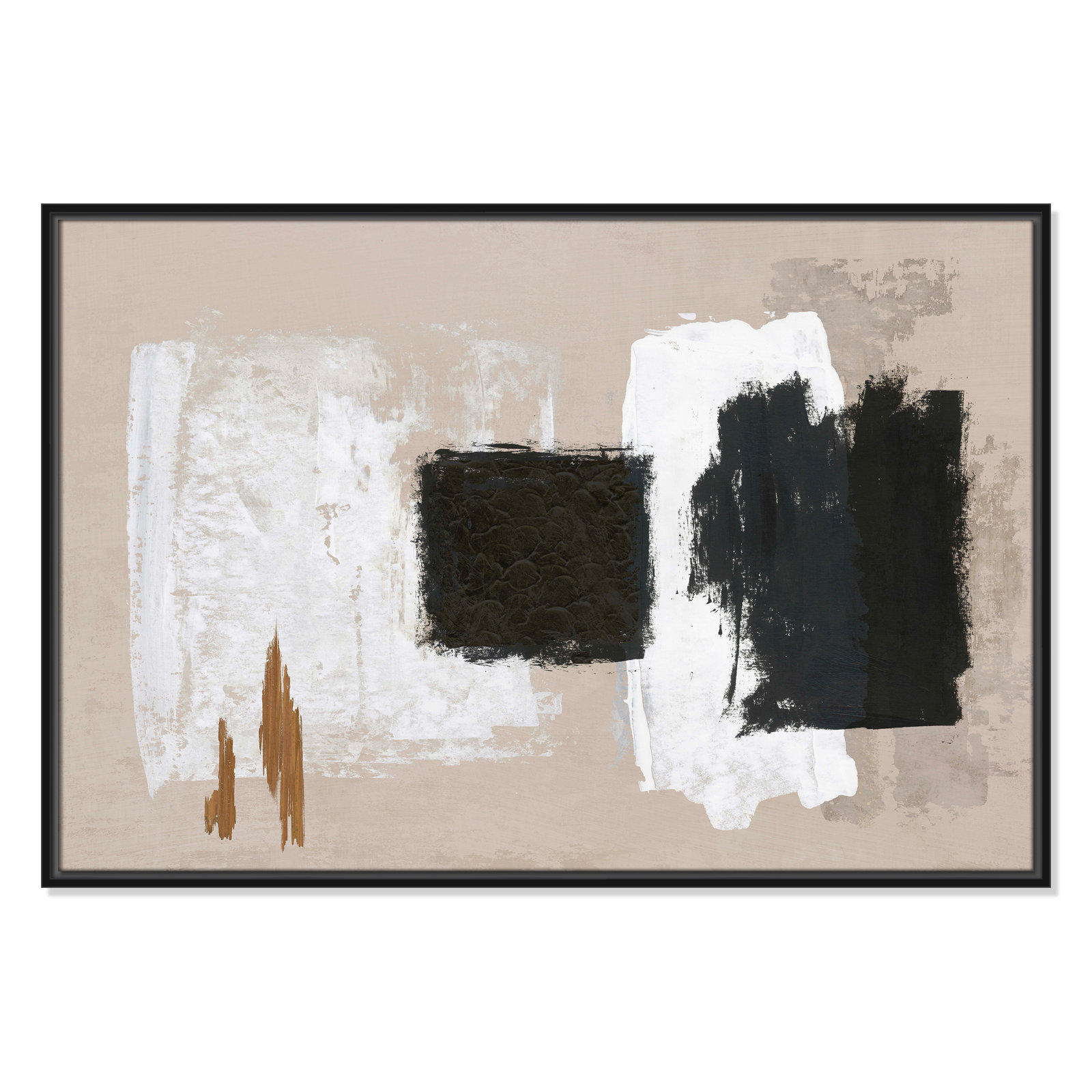 Imone "Golden Slate" Painting, Black, 25.5" H x 37.5" W